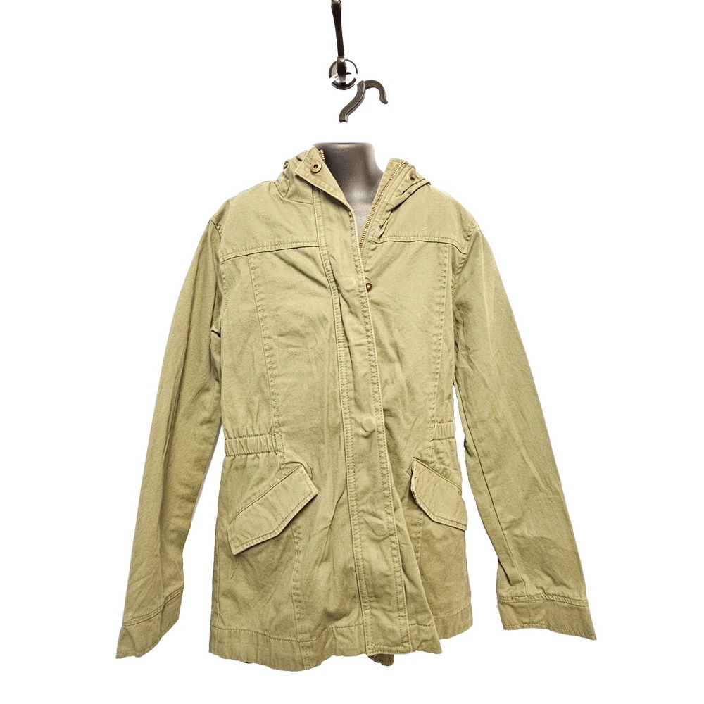 New Me Jane kids army green color lightweight jacket with build in grey‎ hood